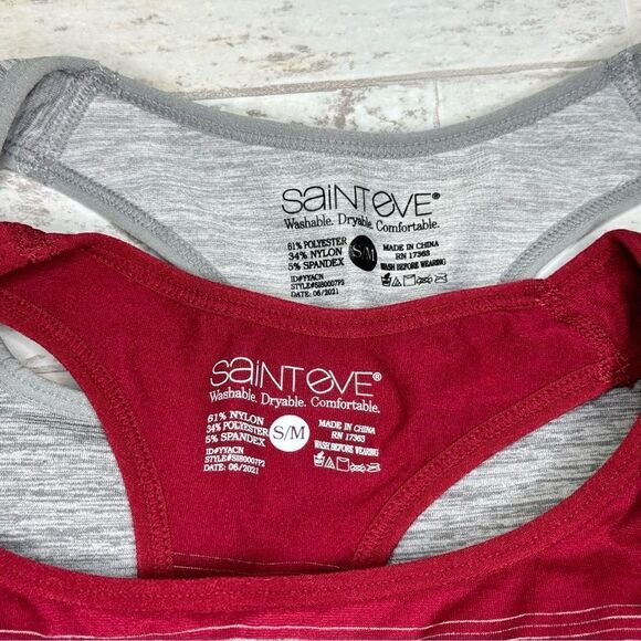 Saint Eve 2 Pack Racerback Padded Sports Bras Size Small / Medium - Picture 3 of 5